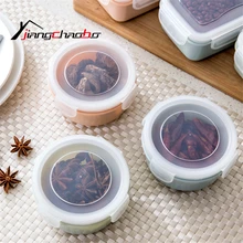 New Sealed Crisper Set Plastic Moistureproof Round shape Food Storage Box Kitchen Containers Food Storage Containers