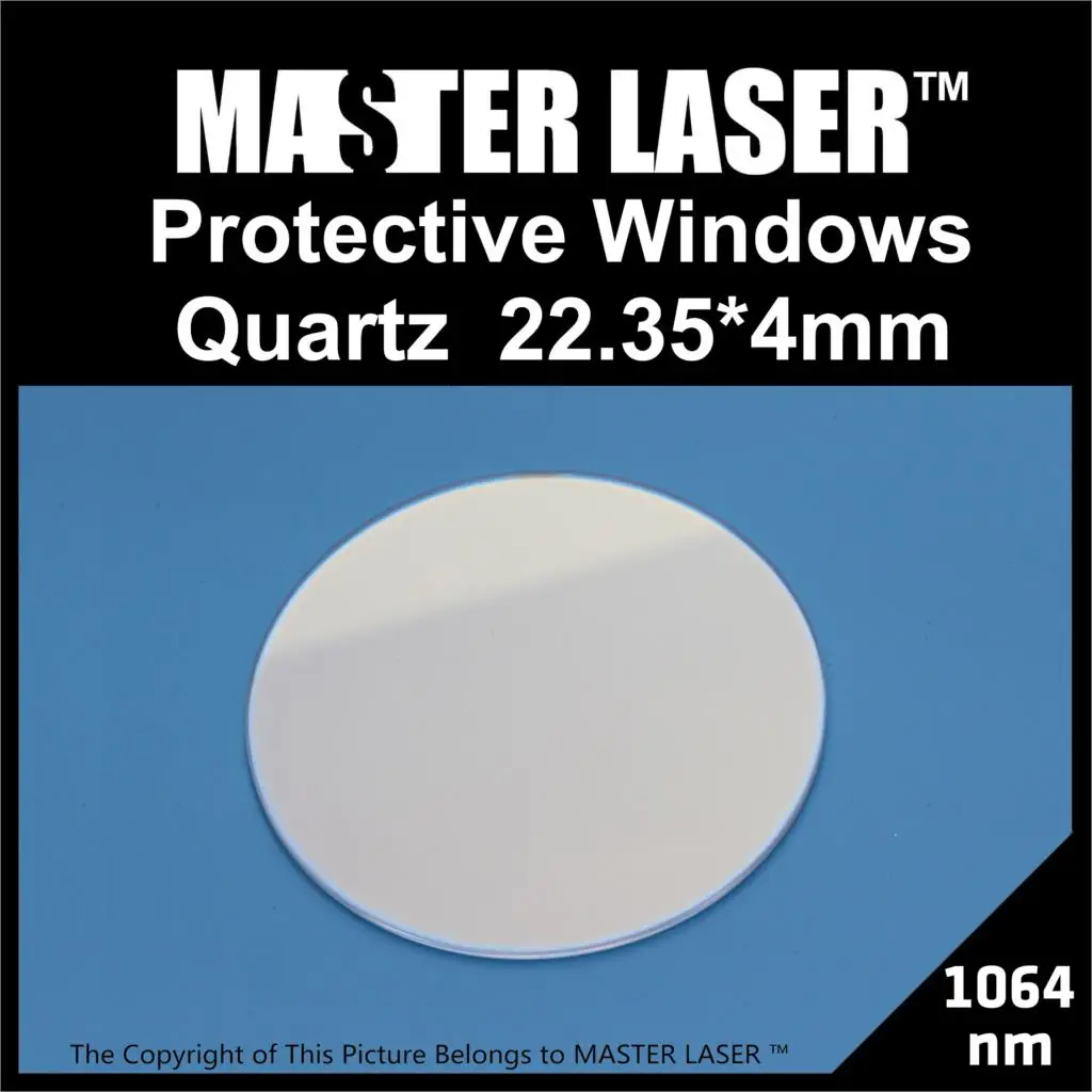 Quartz Fused Silica 1064nm Protective Lens Windows 22.35*4 for High Power Fiber Laser Cutting Machine HP SSL YR 30