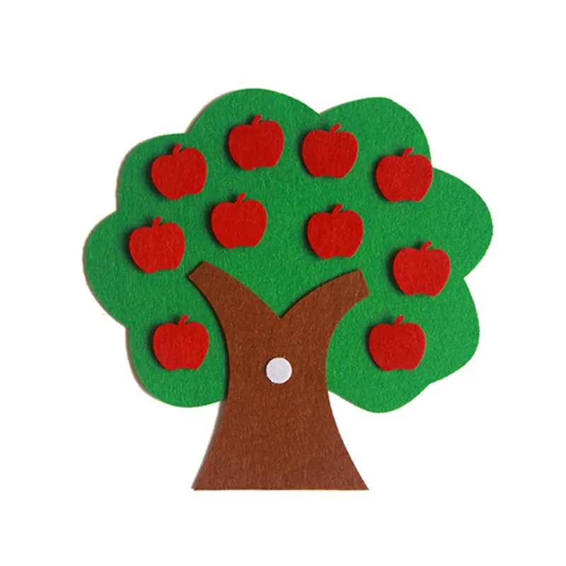 Математика Монтессори игрушки обучающие средства инструмент яблони интеллект детский сад Diy ткань Раннее Обучение Обучающие игрушки