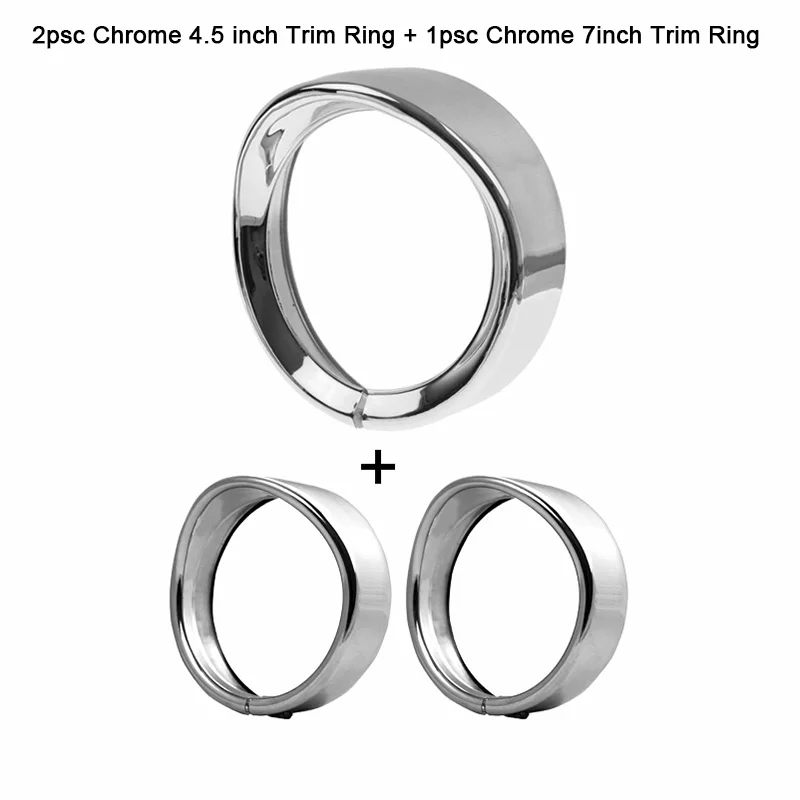 FADUIES Motorcycle accessories 1 4.5 4 12 LED Auxiliary lights + Chrome Harley Trim Ring For Harley Fog Lights Trim Ring (10) -  23