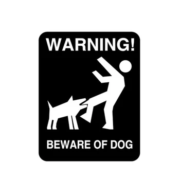 

HJ-028 11CM*14CM BEWARE OF DOG To Remind The Individual Warning Car Stickers Vinyl Decal