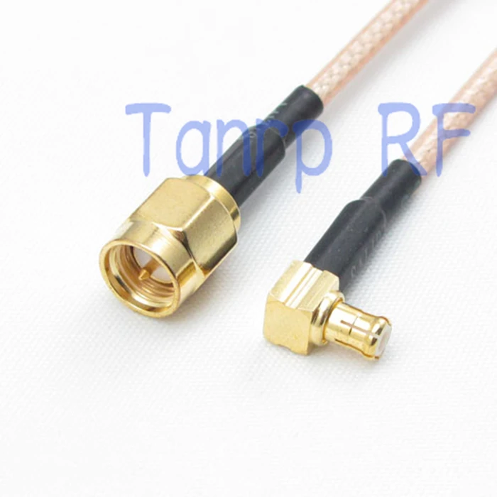 

6in SMA male plug to MCX male right angle RF adapter connector 15CM Pigtail coaxial jumper cable RG316 extension cord