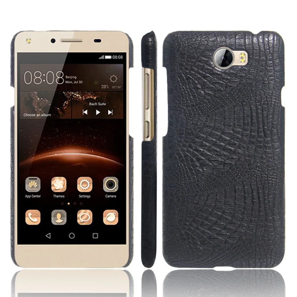 Крокодиловый Чехол для Huawei Y5 II CUN L21 U29 Жесткий ПК Защитный чехол телефона Y 5 Y5II L01 L03