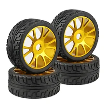 4 шт. RC 1:8 1/8 внедорожный автомобиль багги резиновые шины и металлический алюминиевый обод колеса