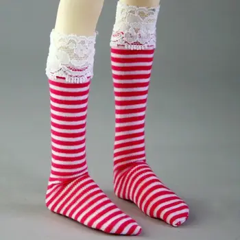 

[wamami] 11# Red & White Stripe Socks 1/4 MSD DOD AOD BJD Dollfie