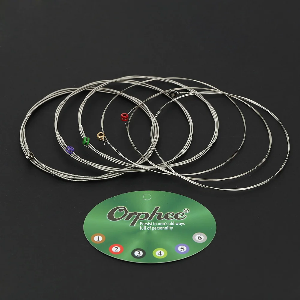 

6Pcs/Pack Orphee Guitar String Set Different Size Nickel Alloy Ultra Light Tension Guitar and Electric Guitar Accessories