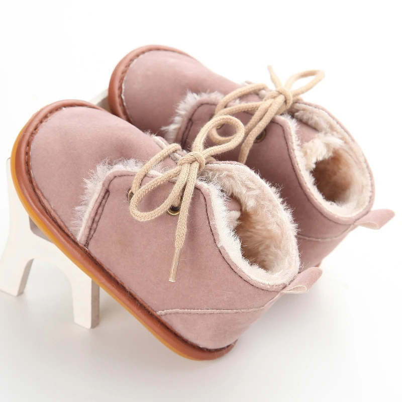 Новинка; модная зимняя теплая обувь для маленьких мальчиков и девочек; повседневная детская обувь с леопардовым принтом и мехом; 0-18 месяцев