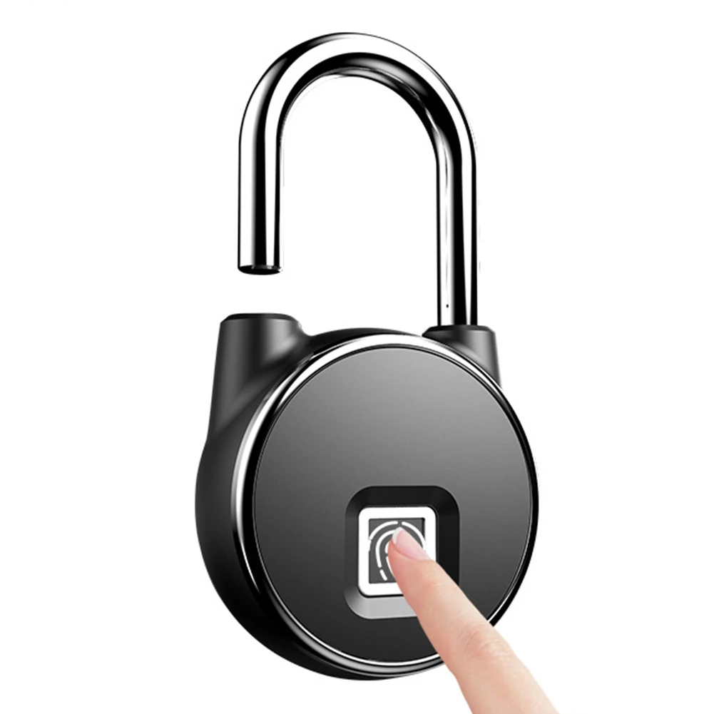 

Waterproof Fingerprint Lock Anti Theft Outdoor Home Backpack USB Rechargeable Biometric Smart Padlock Electronic Mini Luggages