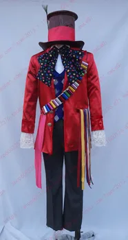 

Prince Costume Alice in Wonderland Cosplay Mad Hat Tarrant Hightopp Christmas New Year Carnival Adult Costume Unisex