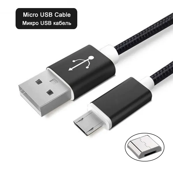 SUPTEC 2M 3M Micro USB Cable 2A Fast Charging Data Charger Cable for Android Samsung S6 S7 Edge Xiaomi Huawei MP3 Microusb Cord - Цвет: Black