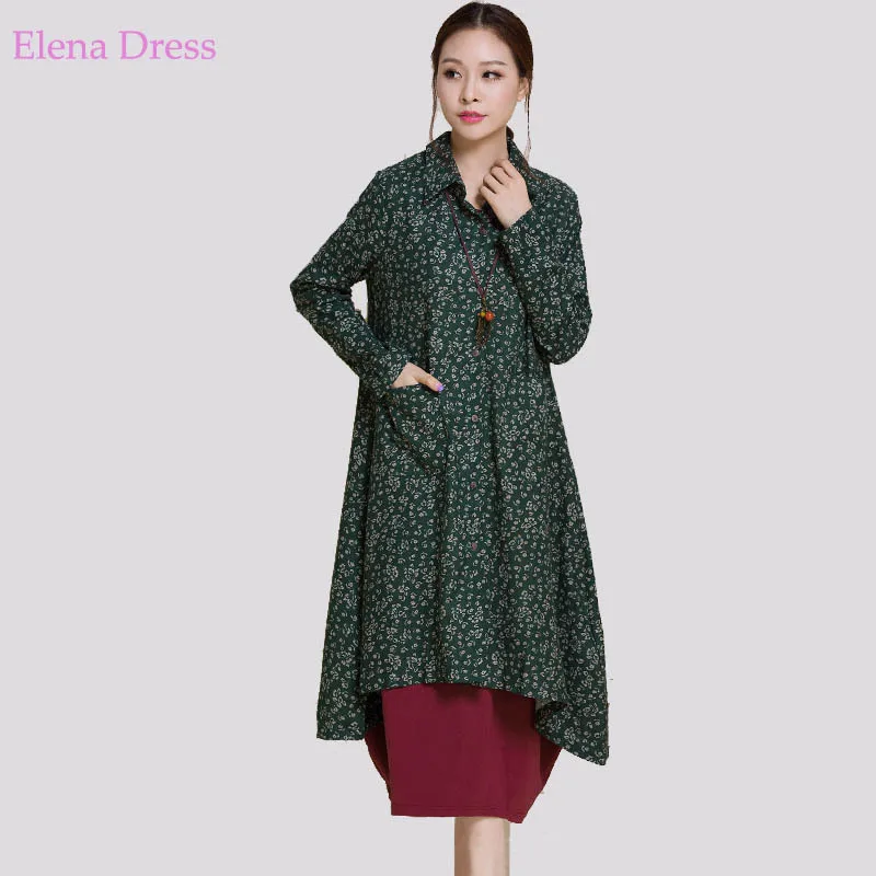 long linen coat dress
