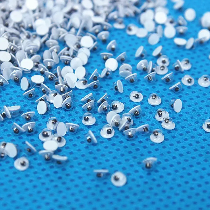 3mm Doll Eyes Acrylic Plastic Movable Black White Wiggly Googly Eyes