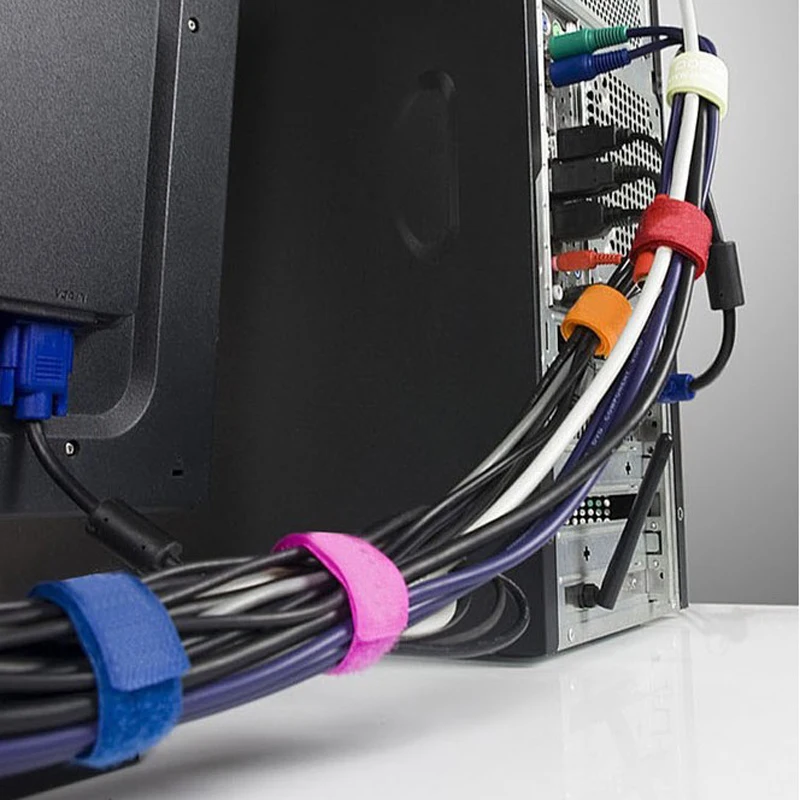 50pcs-lot-Nylon-Cable-Ties-Fastener-Reusable-Magic-Sticky-Tape-Hook-Power-Wire-Loop-Tape-Nylon