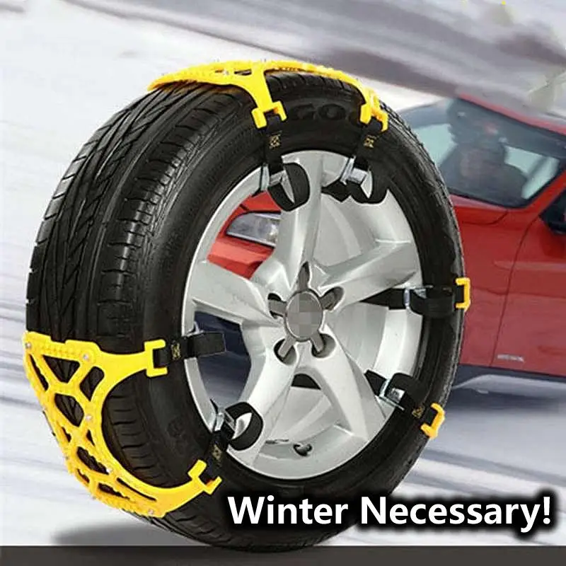 Vehemo Universal Anti Skid Chain Car Wheel Tire Snow Mud Chain TPU Alloy Thickened Anti Skid