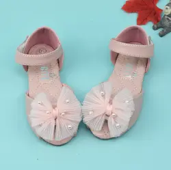 Детская обувь 2019 летняя новая Корейская обувь для девочек с открытым носком дышащая мягкая подошва принцесса детская обувь Взрывные Модели