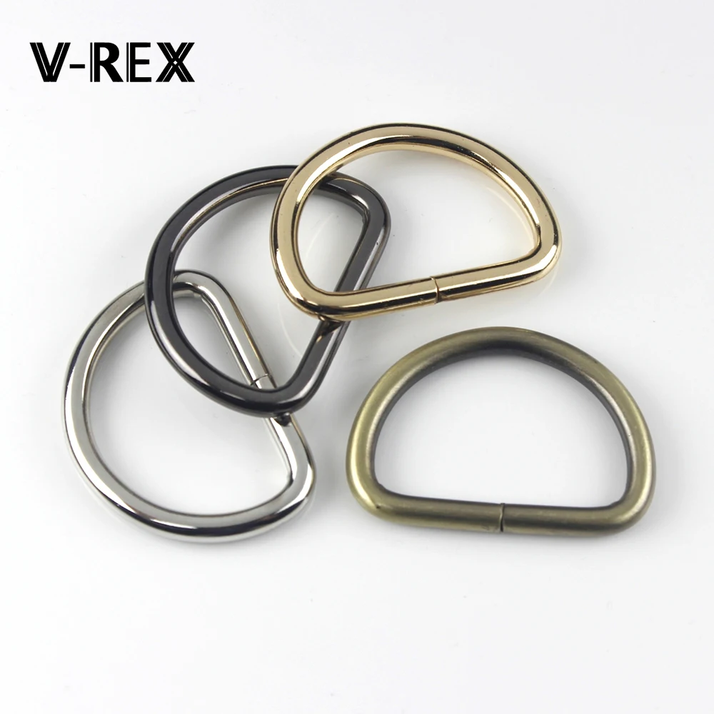 

13~50mm Metal Dee D Ring Buckle for Webbing Backpack Bag Parts Leather Craft Strap Belt Purse Pet Dog Collar Clasp High Quality