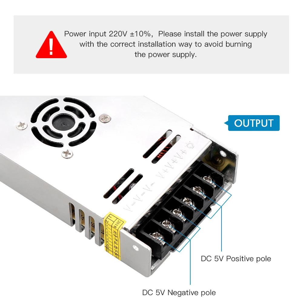 Ультра тонкий 5V 40A 200W 60A 300W Светодиодный источник питания 3 см толстый
