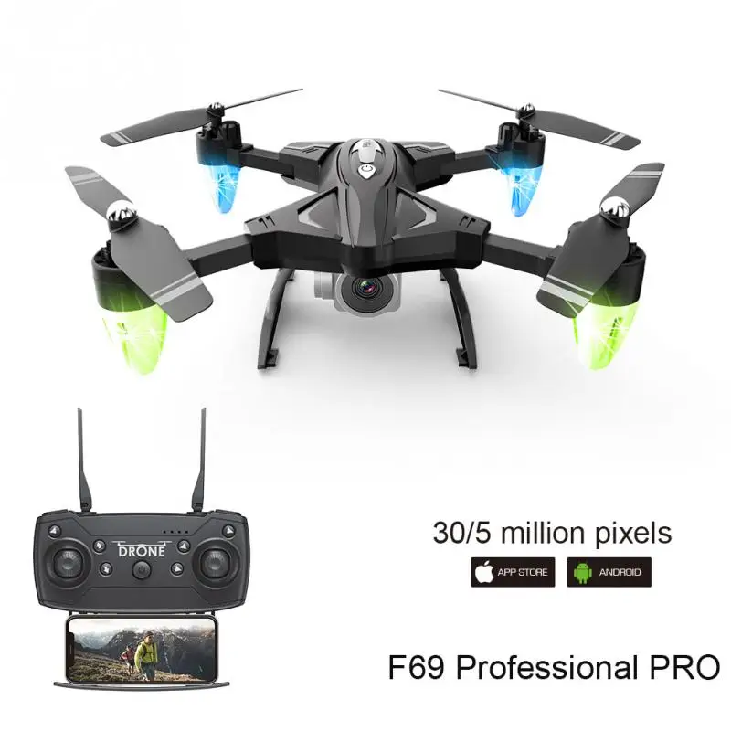 F69 2,4G 4CH 6-axis gyro Dynamic Follow wifi FPV с камерой 1080P 18 минут время полета RC Дрон Квадрокоптер