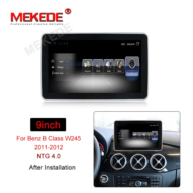 Sale Mekede 9" android 7 car dvd player gps navigation for Mercedes Benz B Class W245 2011 2012 with 4G LTE wifi BT 3GB RAM 32GB ROM 1