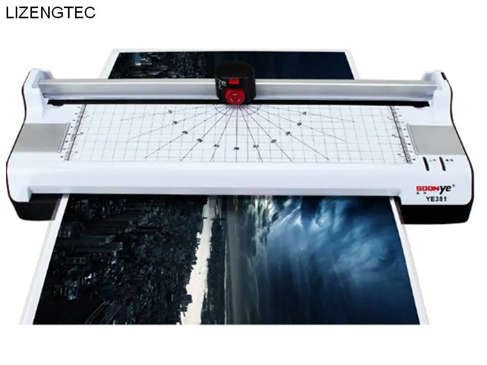 

LIZENGTEC New Design Multifunction Hot &Cold with Paper Trimmer & Corner Rounder Roll Laminator Machine for A3 &A4 Paper Photo