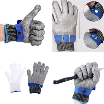 

Anti-cut Outdoor Fishing Hunting Gloves Cut Resistant Protective Knife Anti-cutting Protection Steel Wire Mesh Gloves