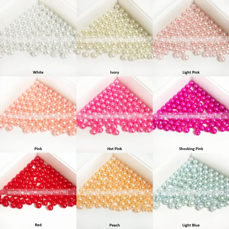 8mm Round Pearls with Holes 1