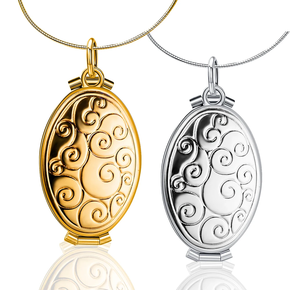 

2018 Trendy Photo Memory Floating Locket Necklace Gold Color Oval Flash Box Fashion Necklaces For Women Accessory Free Shipping