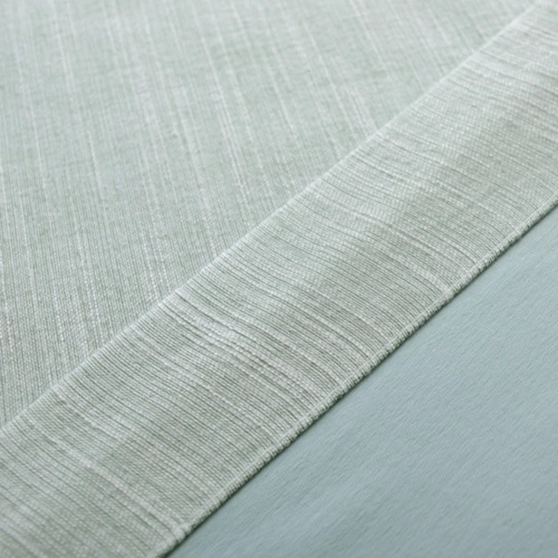 Thermal Insulated Blackout Curtains Solid Colors Cotton Drapes Hooks top Window shades Modern Bedroom Decorations Fringe