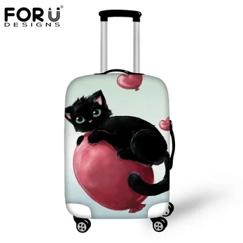 

FORUDESIGNS Fashion Travel Luggage Protective Cover Cute Cat Print Waterproof Suitcase Rain Cover Apply to 18-30inch Luggage Bag