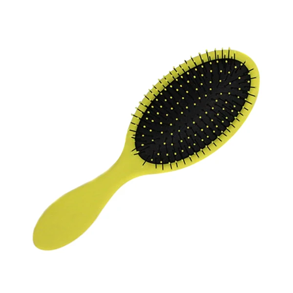 Для женщин Расчёска, облегчающая Расчесывание Волос Салон прически гребень Мокрый сухой кожи головы массажные щетки WH998 - Цвет: yellow