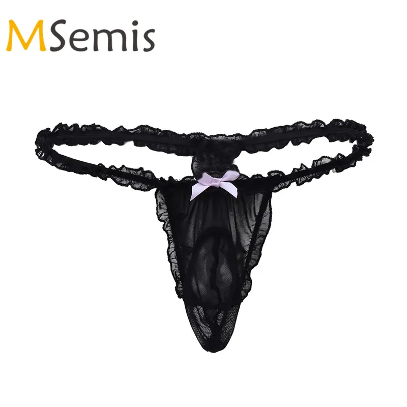 

Men's Swimsuit Gay Swimwear Sexy Lingerie Swimming Trunk Mesh G-string Bikini Thong Briefs Shorts Underwear Male Thongs Panties