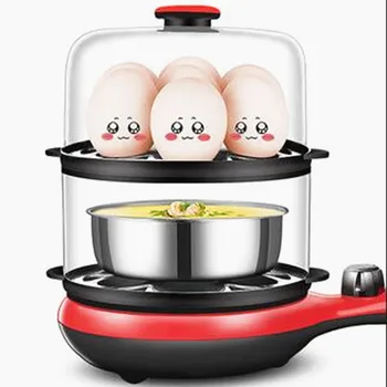 

220V 2 Layers Household Electric Multi Cooker Pot Automatic Non-stick Frying Pan Steamed Egg Cooker EU/AU/UK/US Plug