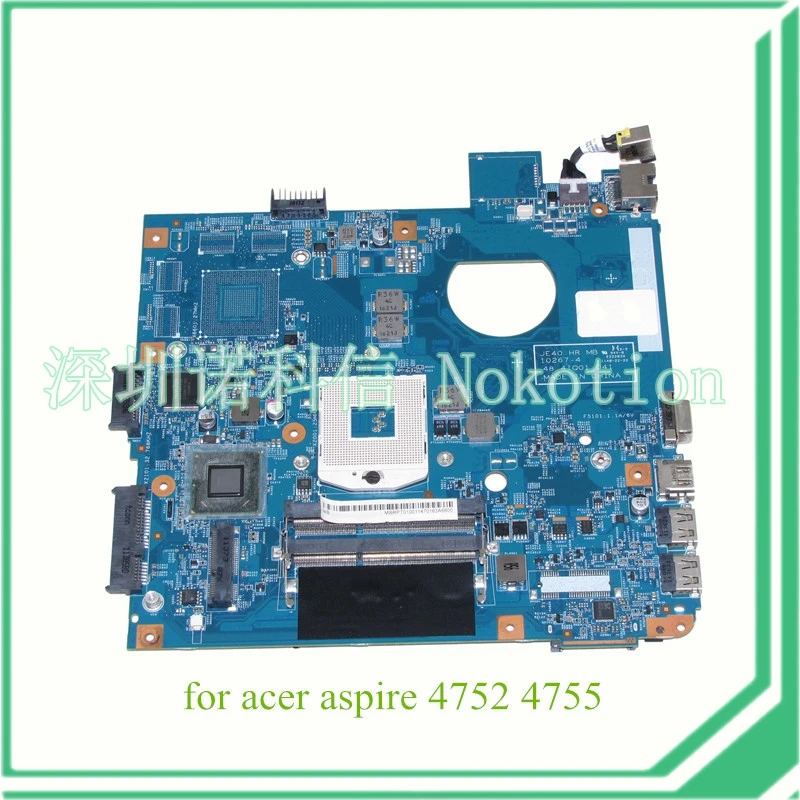 NOKOTION JE40 HR MB 10267-4 48.4IQ01. 041 для acer aspire 4752 4755 материнская плата ноутбука HM65 DDR3 MBRPT01001 MB.