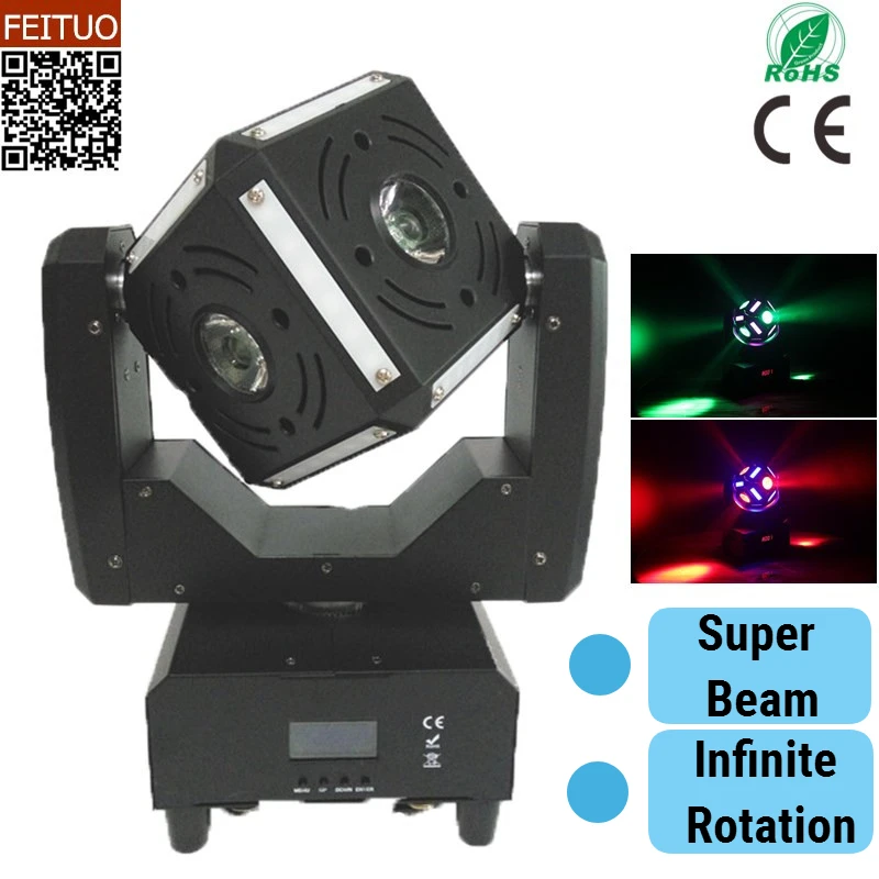 

free shipping Super BEAM Quad DJ Moving Head Light Mini 6x12w RGBW 4IN1 Sharpy Lumiere Wash LED Osram Stage DJ Disco Lighting