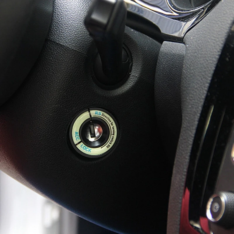 Автомобильная светящаяся наклейка на зажигание кольцо для ключа переключатель декор наклейка для Skoda Octavia Fabia для VW Passat Bora POLO GOLF 6 Jetta MK5 MK6