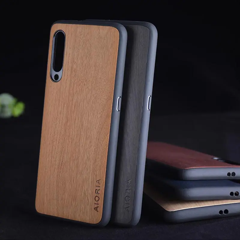 Чехол для Xiaomi mi9 mi 9 кожаный чехол с деревянным узором и силиконовым чехлом