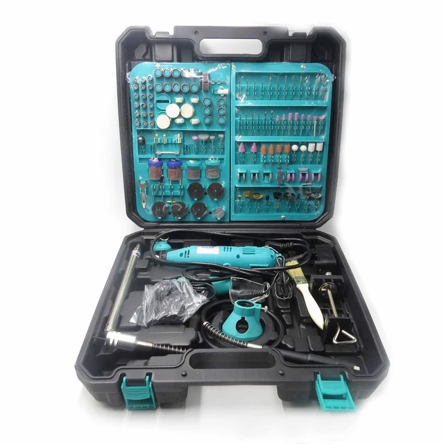 240W Electric Mini Drill Variable Speed Multi-functional Rotary Tools with  141pcs Kit for DREMEL Style With Flexible Shaft