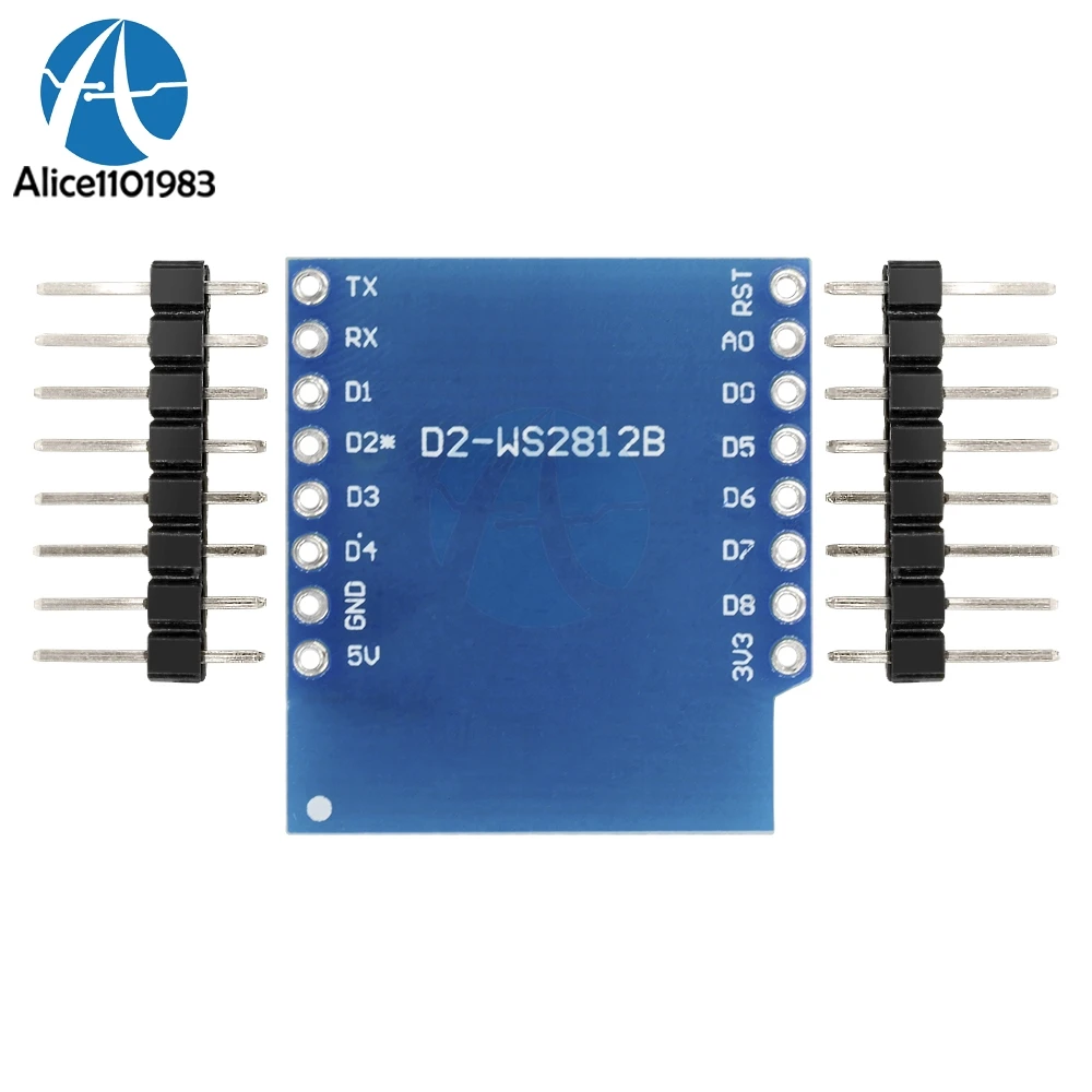 Esp8266 для WeMos D1 WS2812B RGB щит Mini ESP8266 Модульная плата с HT Pins Diy электронная печатная