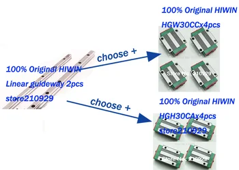 

Original HIWIN 30mm linear guides 2pcs L1300mm + 4pcs (HGW30CC+HGH30CA)