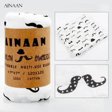 AINAAN Swaddle Muslin Cotton Baby Swaddles For Newborn Baby Blankets Gauze Bath Towel