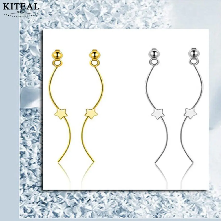 

KITEAL High Quality Girl earrings Pentagram Stud Earrings 50*5mm BEIJISTOER brincos prices in euros