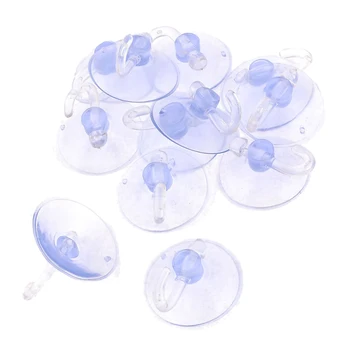 

SZ Hot PVC Plastic Suction Cup Hook 40mm 12 Pcs Clear Blue