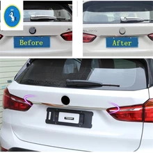 Yimaautotrims Rear Tail Trunk Upper Tailgate Door Overlay Strip Decora Cover Trim Kit For BMW X1 F48 2016 2017 2018 2019 2020 1pcs for bmw body door tailgate tail cover rear cover plug connector used