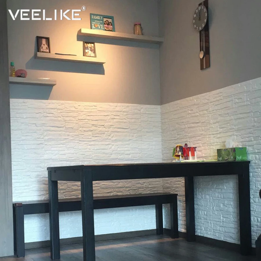3D Wall Panels for Living Room 3D Brick Stone Wall Papers for Kids Room Bedroom Home Decor 3D Waterproof Self adhesive Wallpaper