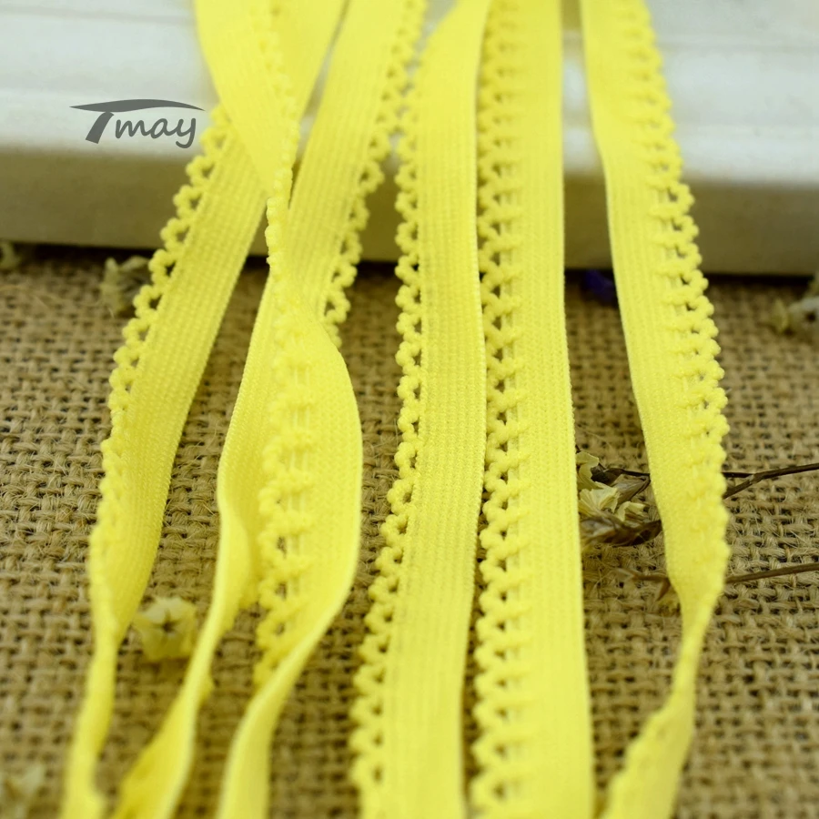210 неоновые желтые эластичные резинки, нижнее белье, эластичная кружевная лента, лента, повязки на голову, детские штаны, спандекс, лента