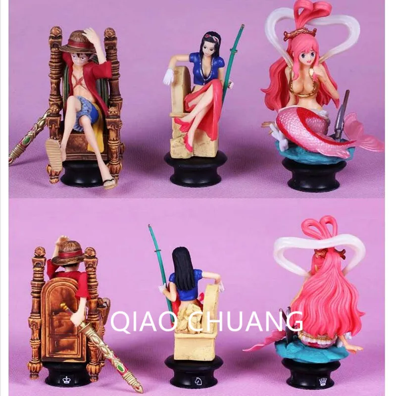 6pcs-set-10CM-Anime-One-Piece-Luffy-Franky-Zoro-BROOK-Robin-Chess-Ver-Cartoon-PVC-Action (2)