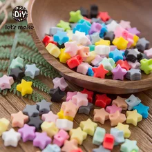 Let's make – anneau de dentition en Silicone pour bébé, 20 pièces, perles en étoile, qualité alimentaire, sans BPA, à mâcher 