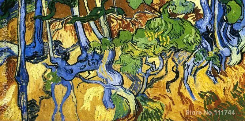 

famous art for bedroom Roots and Tree Trunks Vincent Van Gogh paintings Hand painted High quality