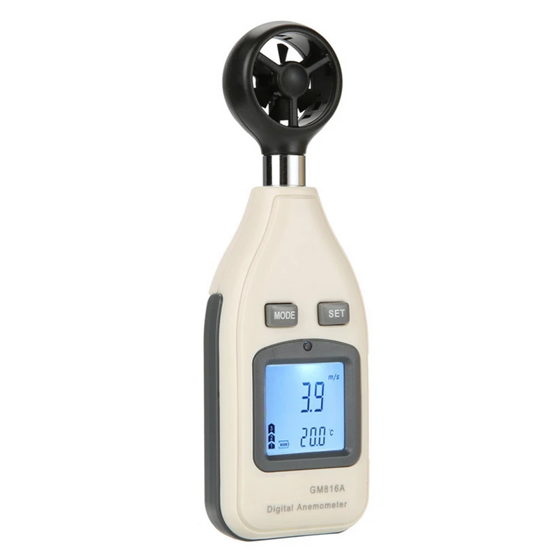 

High quality 100% original GM816A Digital Anemometer Wind speed meter with LCD backlight display Handheld windmeter