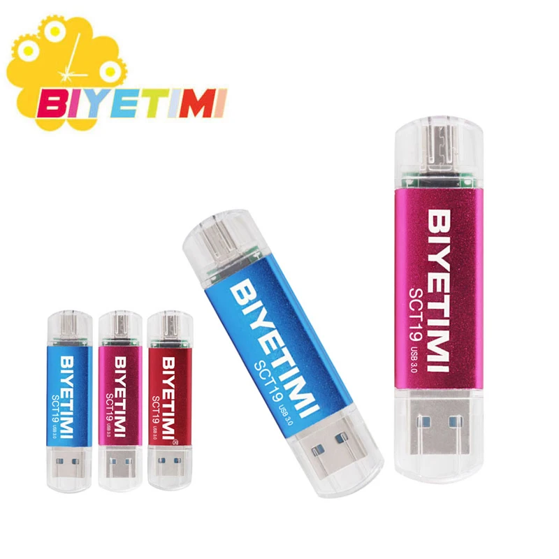 Biyetimi USB флеш накопитель 3 0 8 Гб OTG 16 Pendrive для Android системы ПК 32 64 128 ГБ внешнее